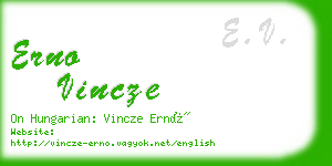 erno vincze business card